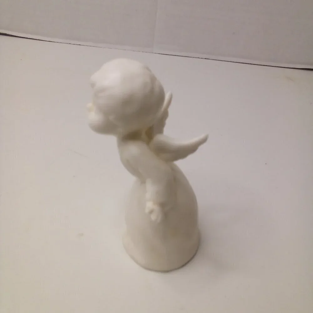 Schmid Bros Kissing Angel White Porcelain Nativity Figurine Vintage 1950s